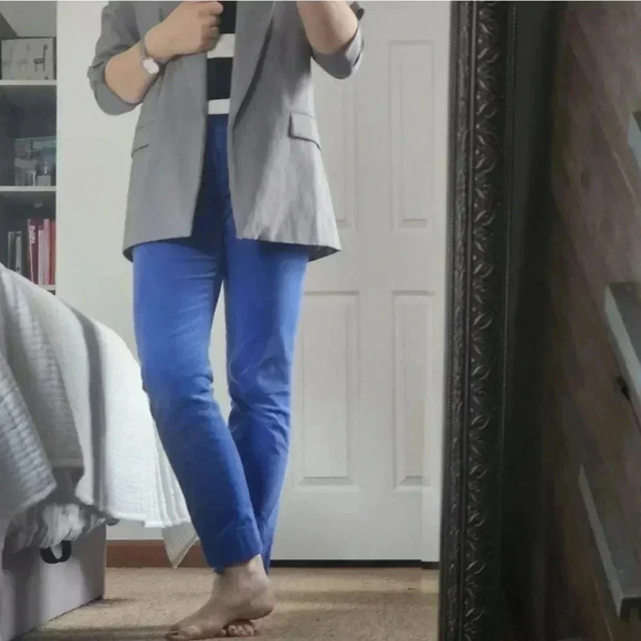 COPY - Banana Republic blue velvet pants - Picture 1 of 8